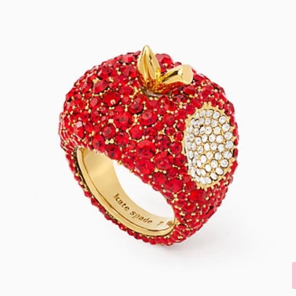 kate spade Jewelry Kate Spade Apple Of My Eye Cocktail Ring Nwt